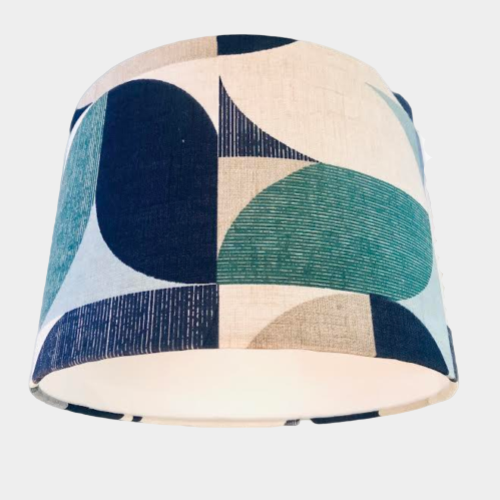 Geometric Blue Lampshade