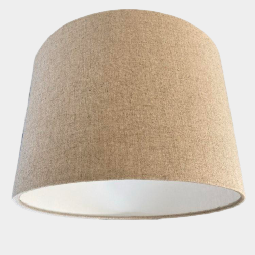 Natural Beige Lampshade in Linen with White Lining